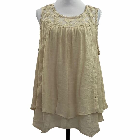 Style & Co Lace Crochet Layer Tier Top Size 2x Nwt - Picture 1 of 11